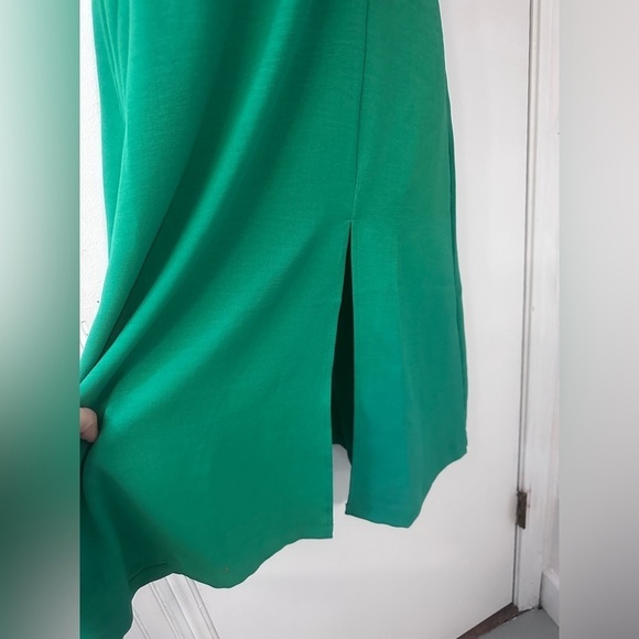 Monteau Women’s Small Green Midi Dress with Bow Straps and Smocked Back - Picture 5 of 10